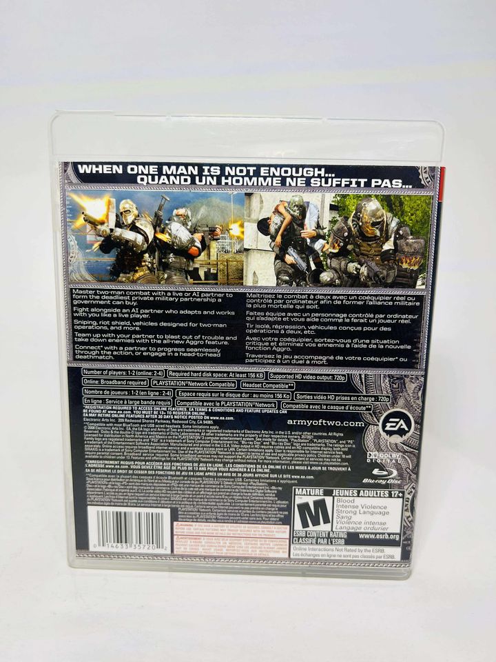 ARMY OF TWO PLAYSTATION 3 PS3 - jeux video game-x