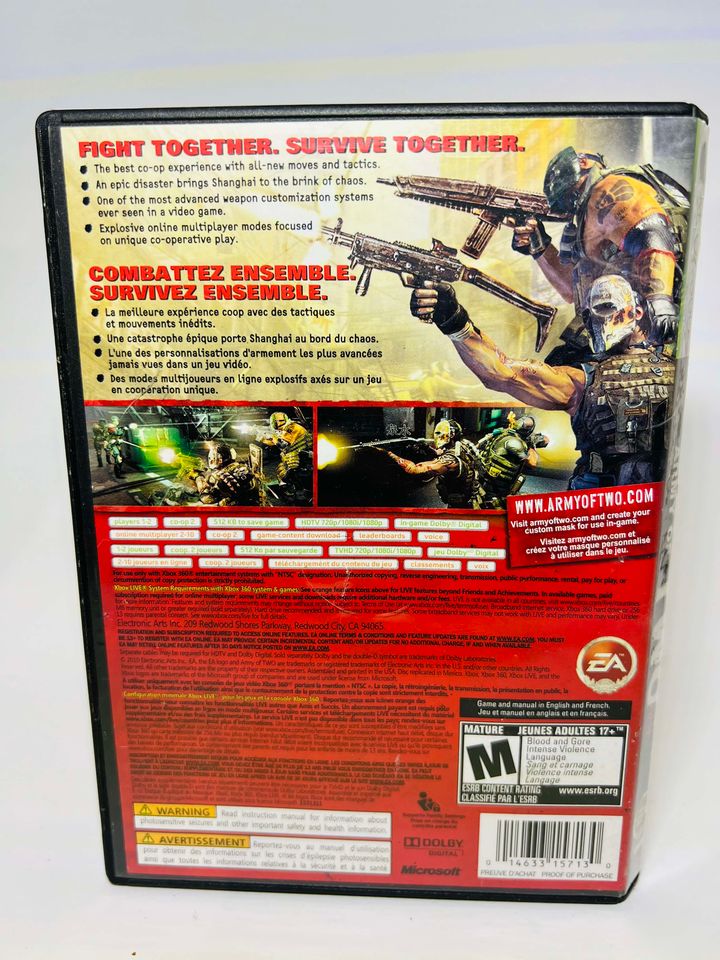 ARMY OF TWO: THE 40TH DAY XBOX 360 X360 - jeux video game-x