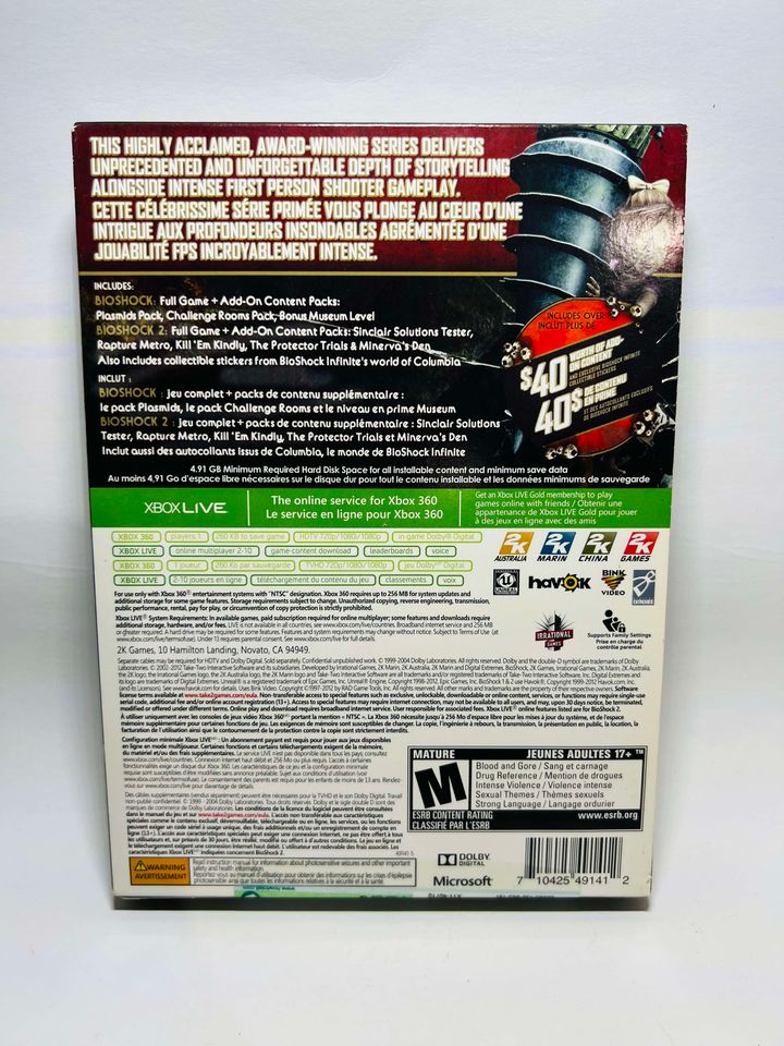 Bioshock Ultimate Rapture Edition XBOX 360 X360 - jeux video game-x