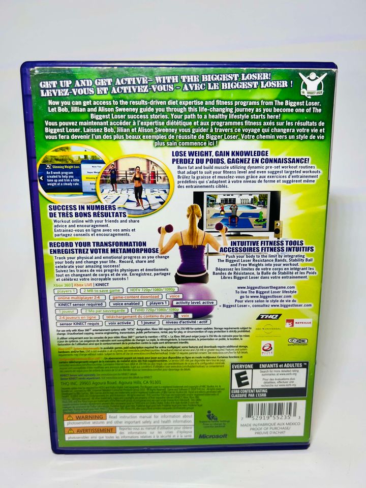 THE BIGGEST LOSER: ULTIMATE WORKOUT XBOX 360 X360 - jeux video game-x