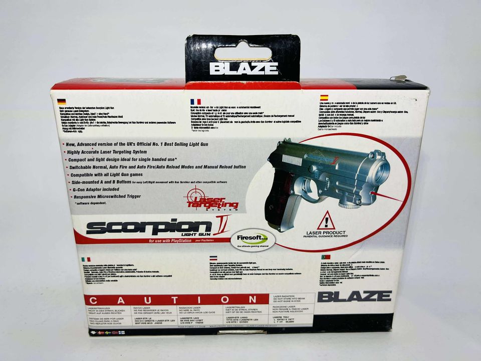 Manette Scorpion V2 Blaze Light Gun Sony PLAYSTATION 1 2 PS1 PS2 Light gun