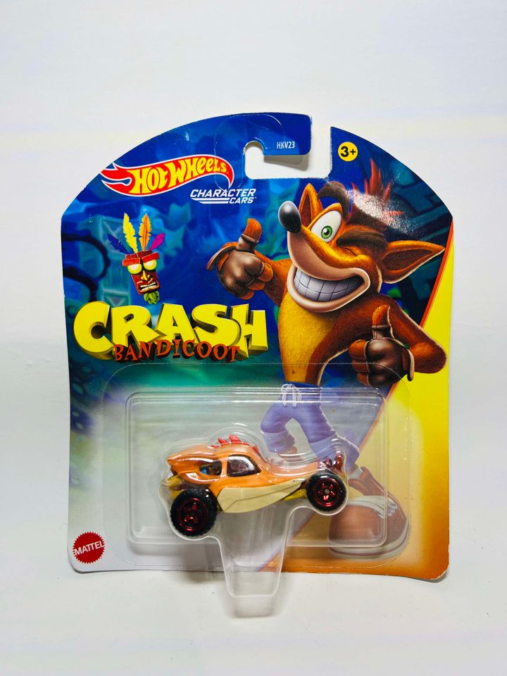 Voiture Hot Wheels Character Cars Crash Bandicoot Vehicle HNP29-4B10 - jeux video game-x