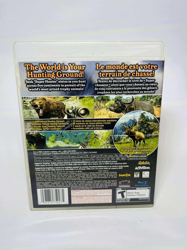 CABELA'S BIG GAME HUNTER 2010 PLAYSTATION 3 PS3 - jeux video game-x