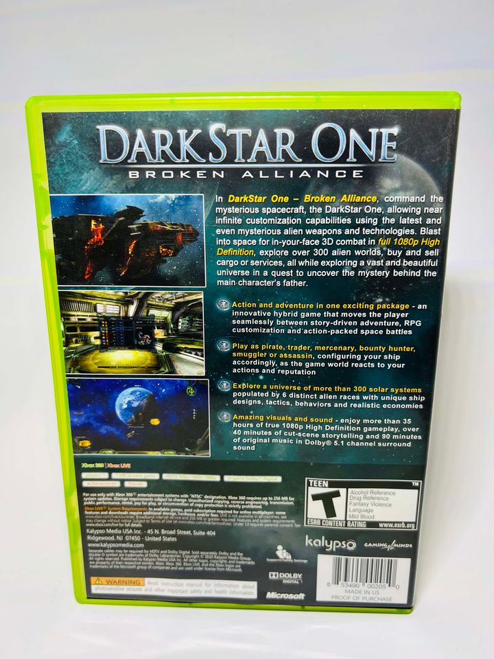 DARKSTAR ONE: BROKEN ALLIANCE XBOX 360 X360 - jeux video game-x