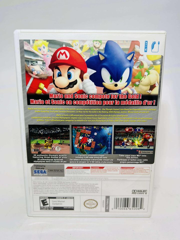 MARIO AND SONIC AT THE OLYMPIC GAMES BEIJING 2008 NINTENDO WII - jeux video game-x