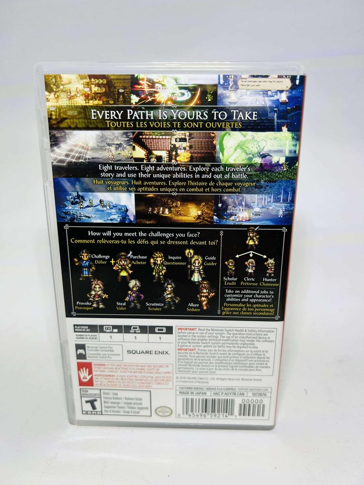 OCTOPATH TRAVELER NINTENDO SWITCH - jeux video game-x