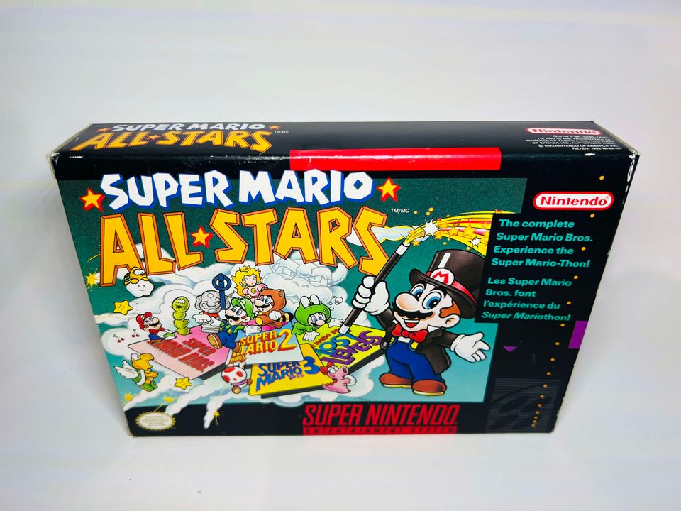 SUPER MARIO ALL-STARS EN BOITE VERSION CANADIENNE SUPER NINTENDO SNES - jeux video game-x