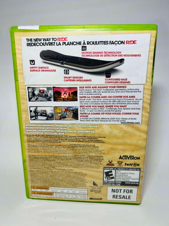 TONY HAWK RIDE XBOX 360 X360 - jeux video game-x