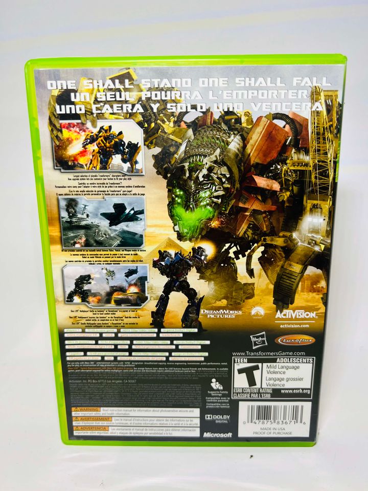 TRANSFORMERS: REVENGE OF THE FALLEN XBOX 360 X360 - jeux video game-x