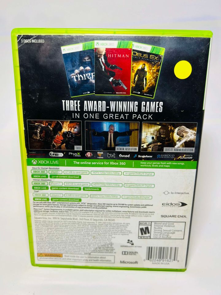 Ultimate Stealth Triple Pack XBOX 360 X360 - jeux video game-x