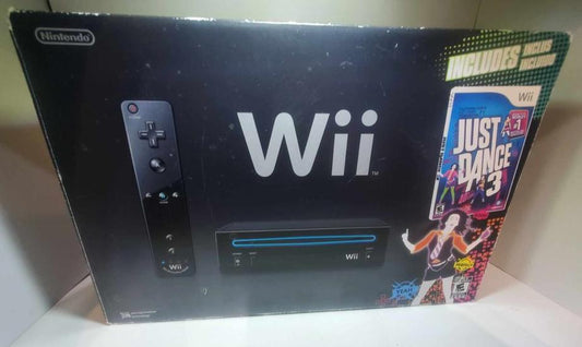 CONSOLE NOIRE BLACK NINTENDO WII SYSTEM Just Dance 3 BUNDLE RVL-101 - jeux video game-x