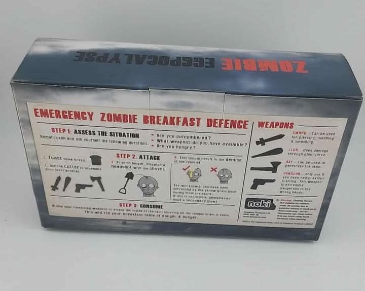 Paladone Zombie Eggpocalypse Egg Cup and Toast Cutter Set noki