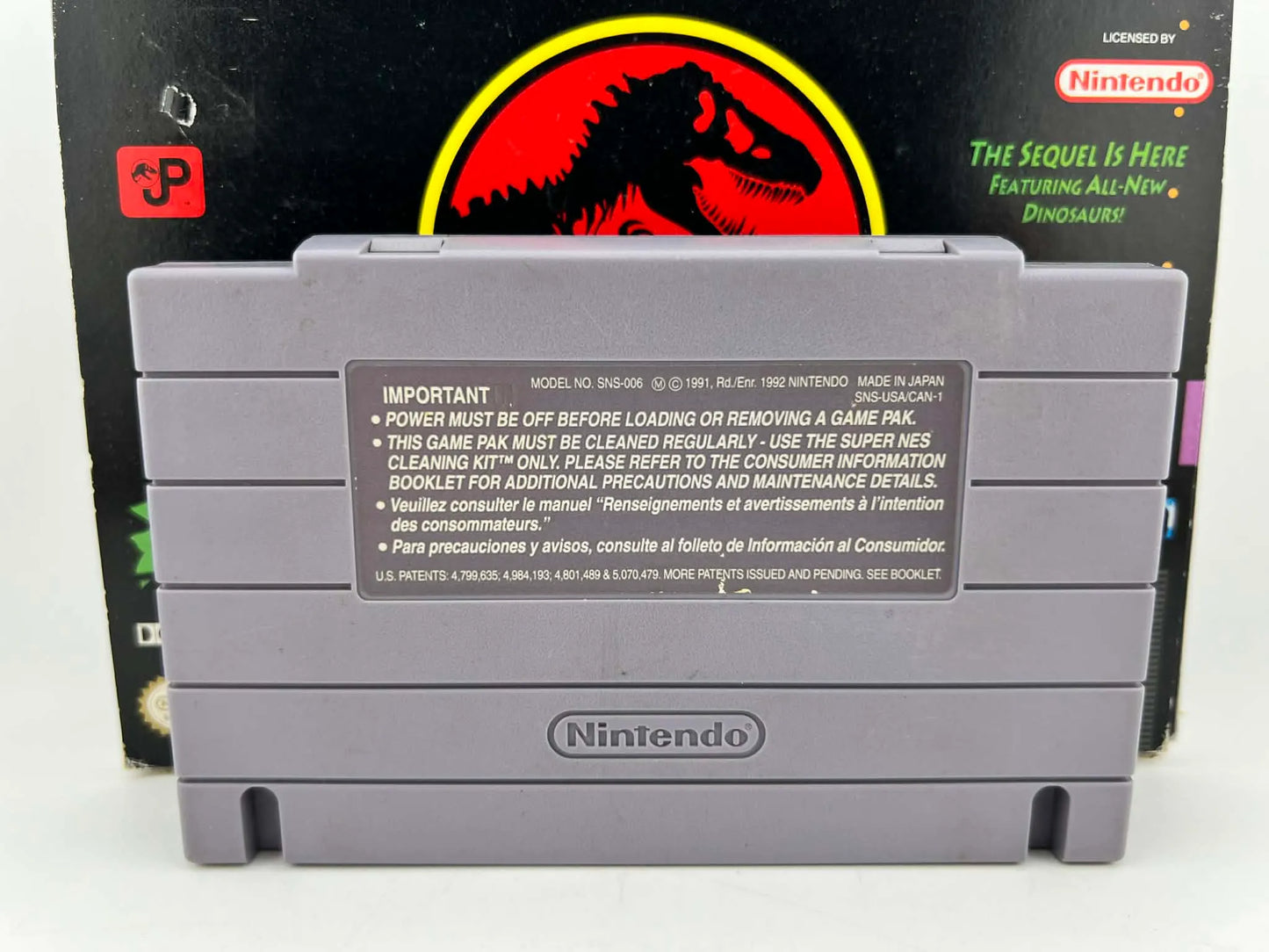 JURASSIC PARK 2 THE CHAOS CONTINUES en boite SUPER NINTENDO SNES