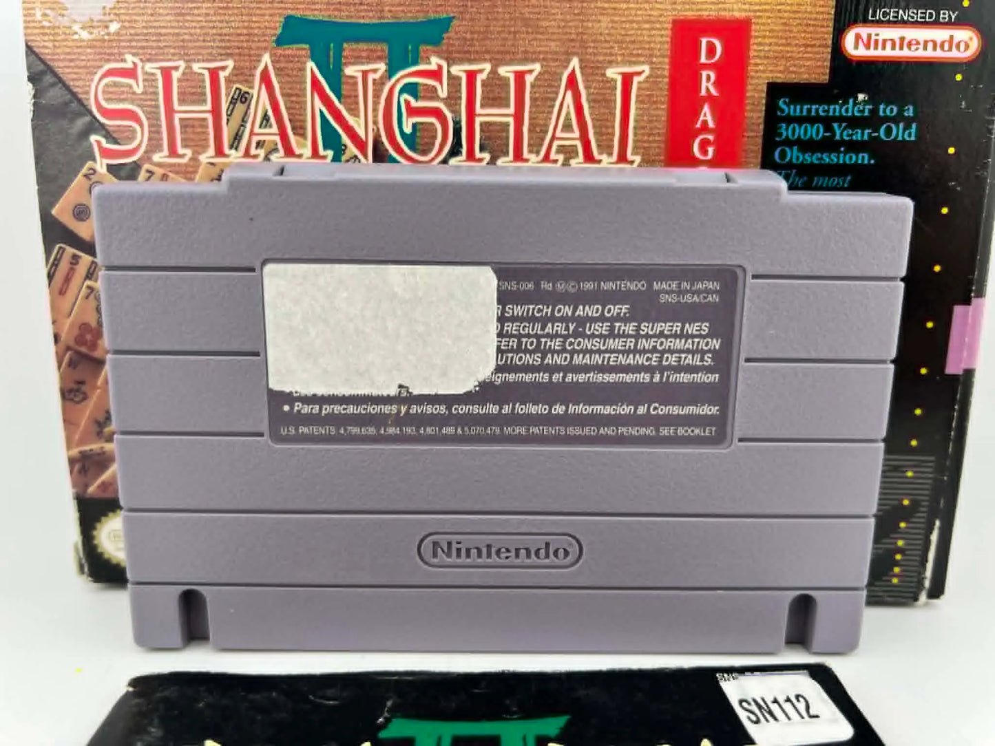 SHANGHAI II 2 DRAGON'S EYE SUPER NINTENDO SNES En Boite