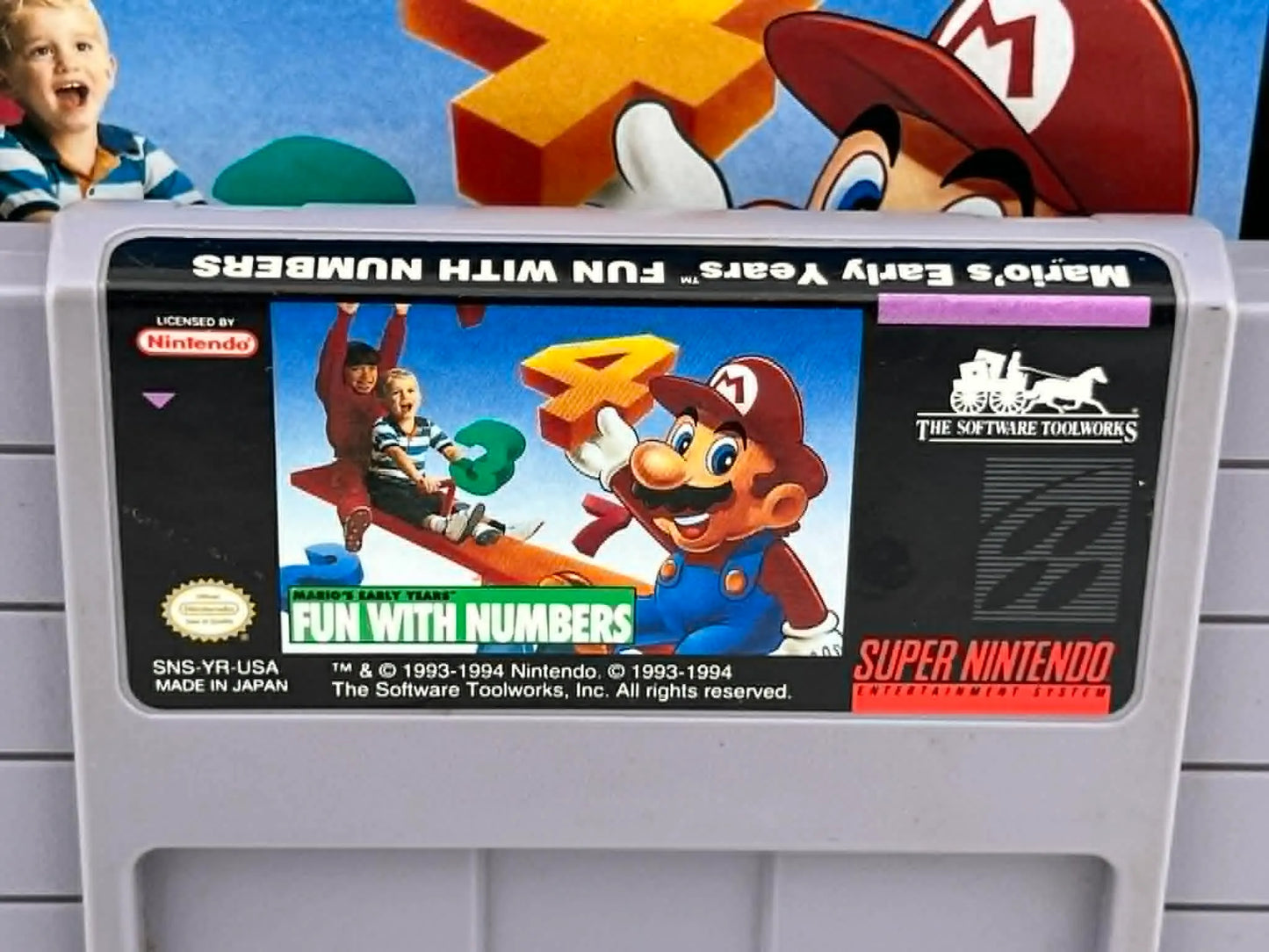 MARIO'S EARLY YEARS FUN WITH NUMBERS en boite SUPER NINTENDO SNES