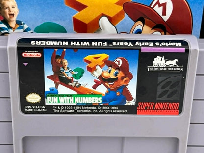 MARIO'S EARLY YEARS FUN WITH NUMBERS en boite SUPER NINTENDO SNES