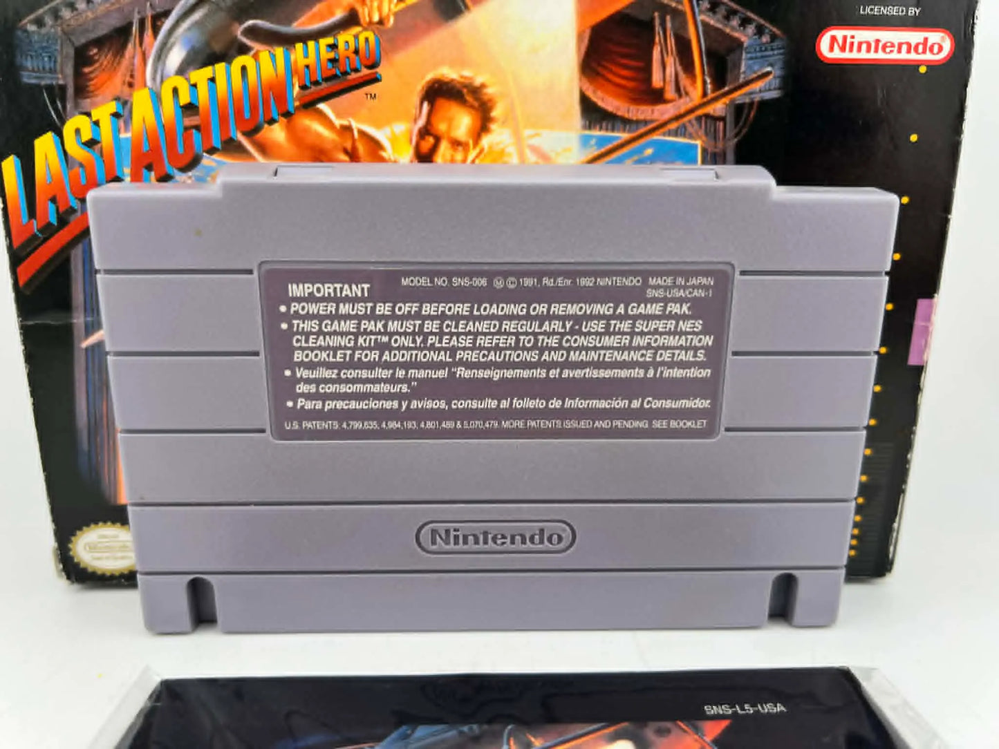 LAST ACTION HERO EN BOITE SUPER NINTENDO SNES