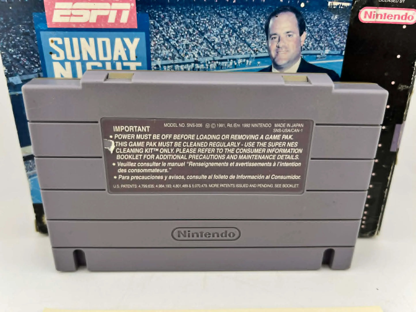 ESPN SUNDAY NIGHT NFL EN BOITE (SUPER NINTENDO SNES)