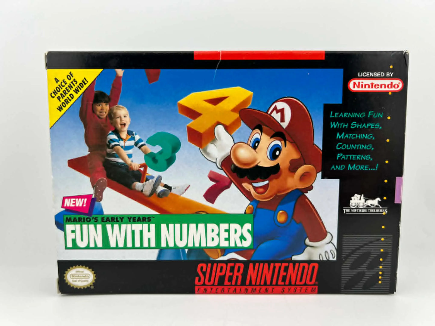 MARIO'S EARLY YEARS FUN WITH NUMBERS en boite SUPER NINTENDO SNES