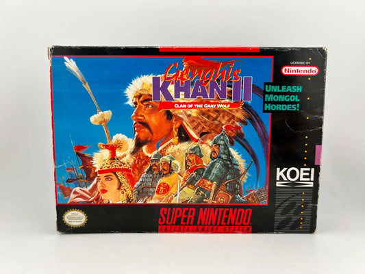 GENGHIS KHAN II 2 : CLAN OF THE GRAY WOLF EN BOITE SUPER NINTENDO SNES
