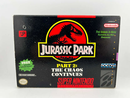 JURASSIC PARK 2 THE CHAOS CONTINUES en boite SUPER NINTENDO SNES