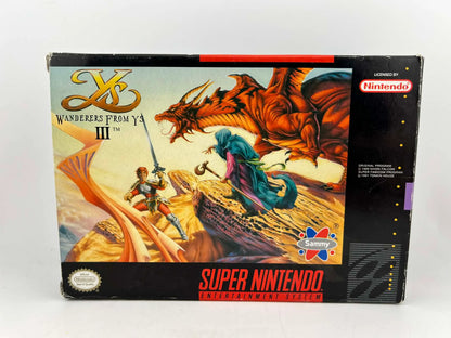 YS III 3 WANDERERS FROM YS EN BOITE SUPER NINTENDO SNES