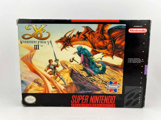 YS III 3 WANDERERS FROM YS EN BOITE SUPER NINTENDO SNES