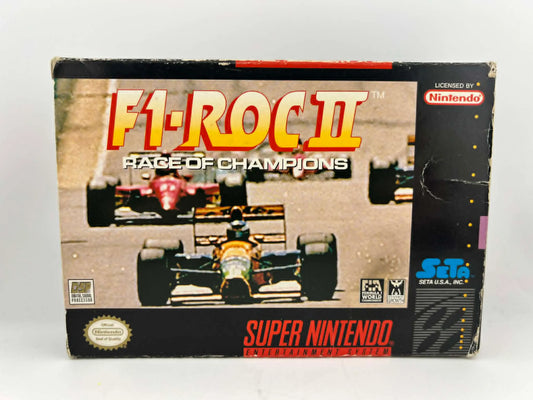 F1 ROC II  2 RACE OF CHAMPIONS en boite SUPER NINTENDO SNES