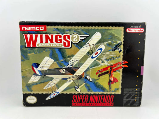 WINGS 2 ACES HIGH en boite SUPER NINTENDO SNES