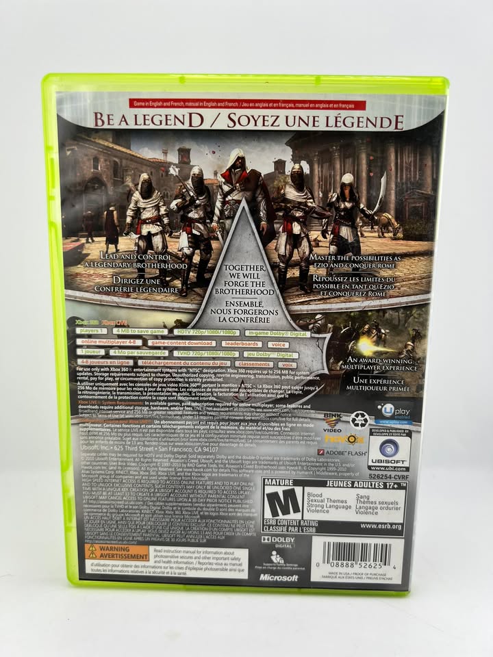 ASSASSIN'S CREED BROTHERHOOD XBOX 360 X360