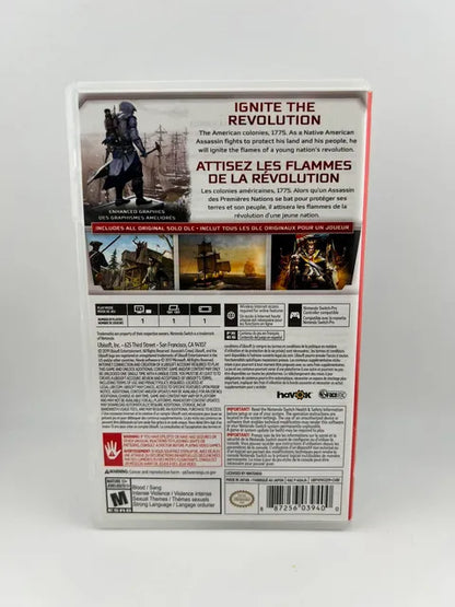 Assassin's Creed III 3 Remastered Nintendo Switch