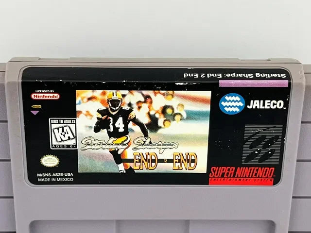 Sterling Sharpe End 2 End Super Nintendo Snes