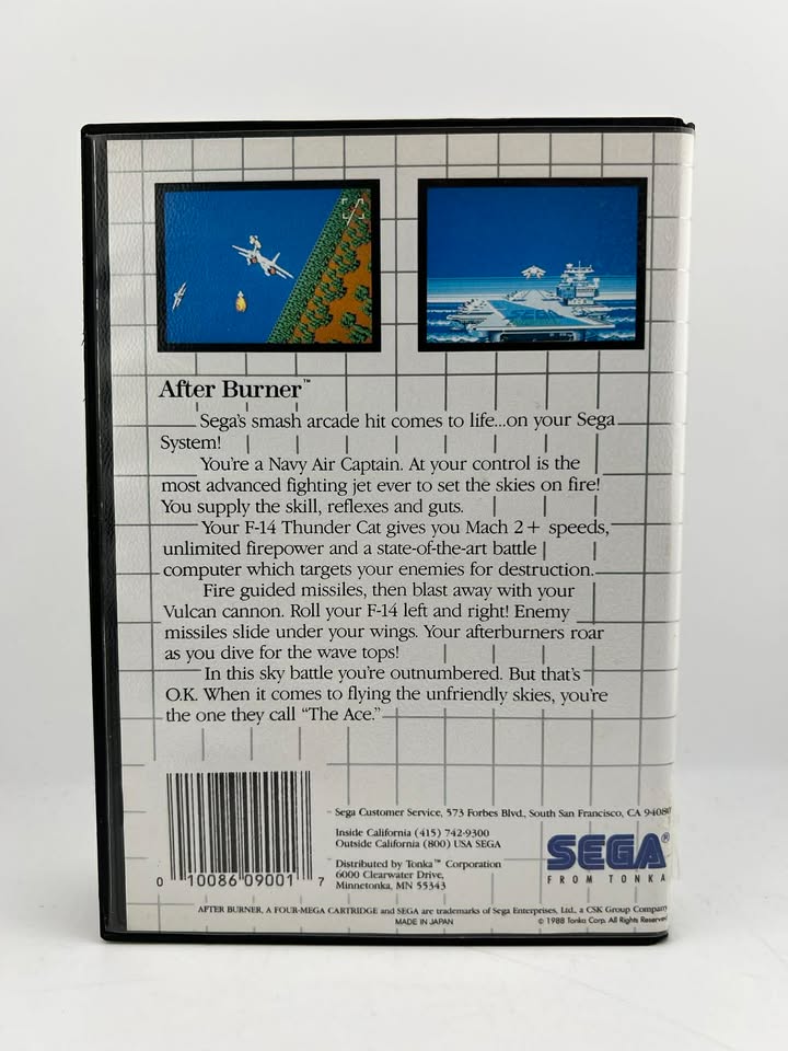 After Burner Sega Arcade Hit Sega Master System SMS