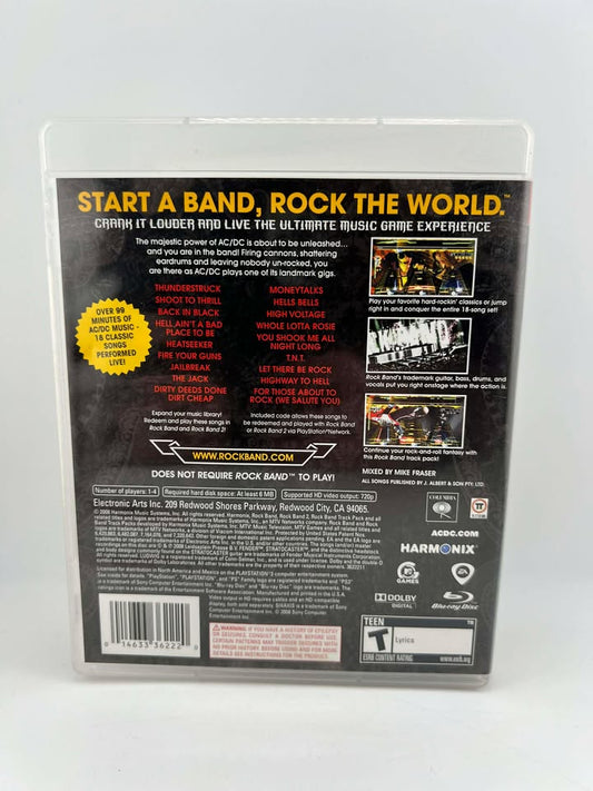 AC/DC Live Rock Band Track Pack Playstation 3 PS3