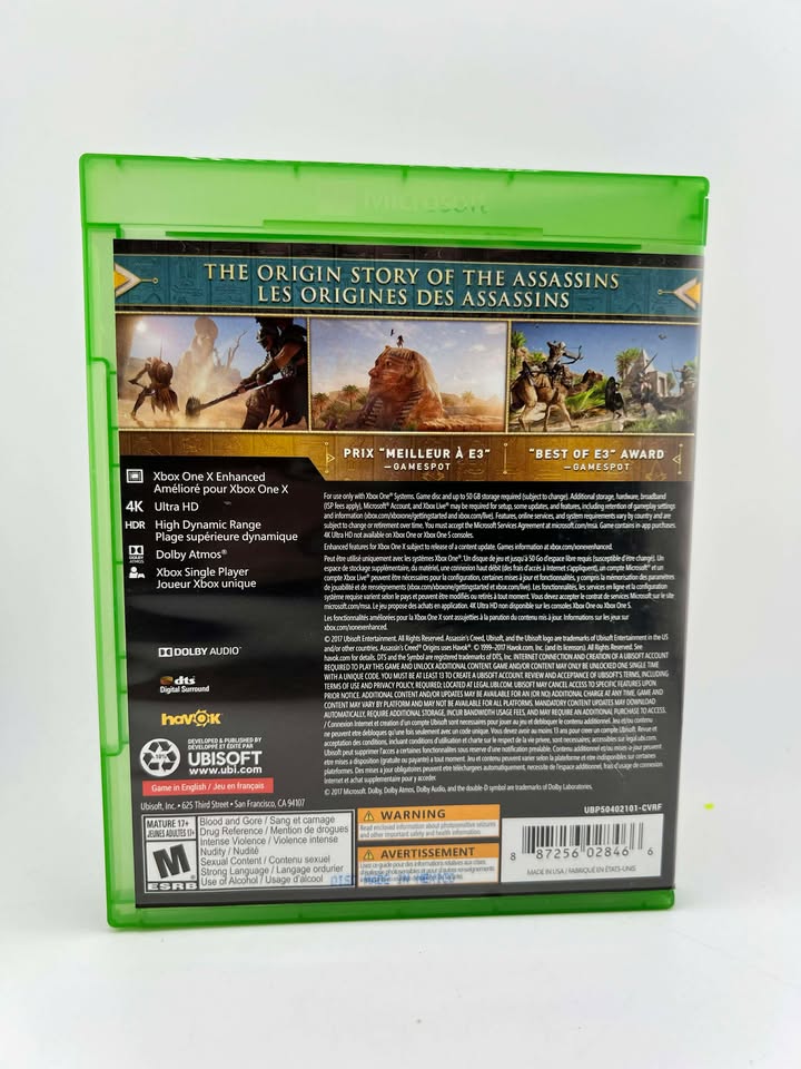 Assassin's Creed Origins Xbox One Xone