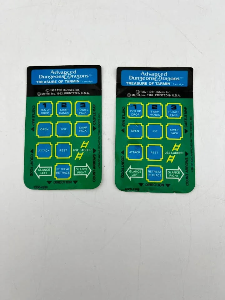 Carte d’overlay Advanced Dungeons And Dragons Treasure of Tarmin Intellivision Intel