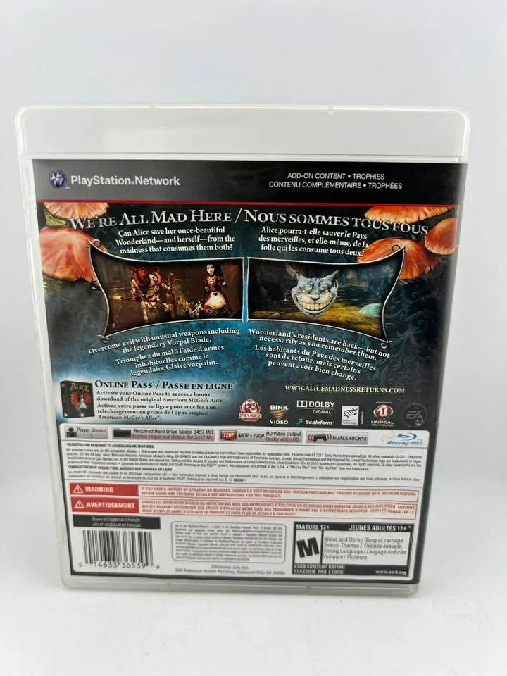 Alice: Madness Returns Playstation 3 PS3