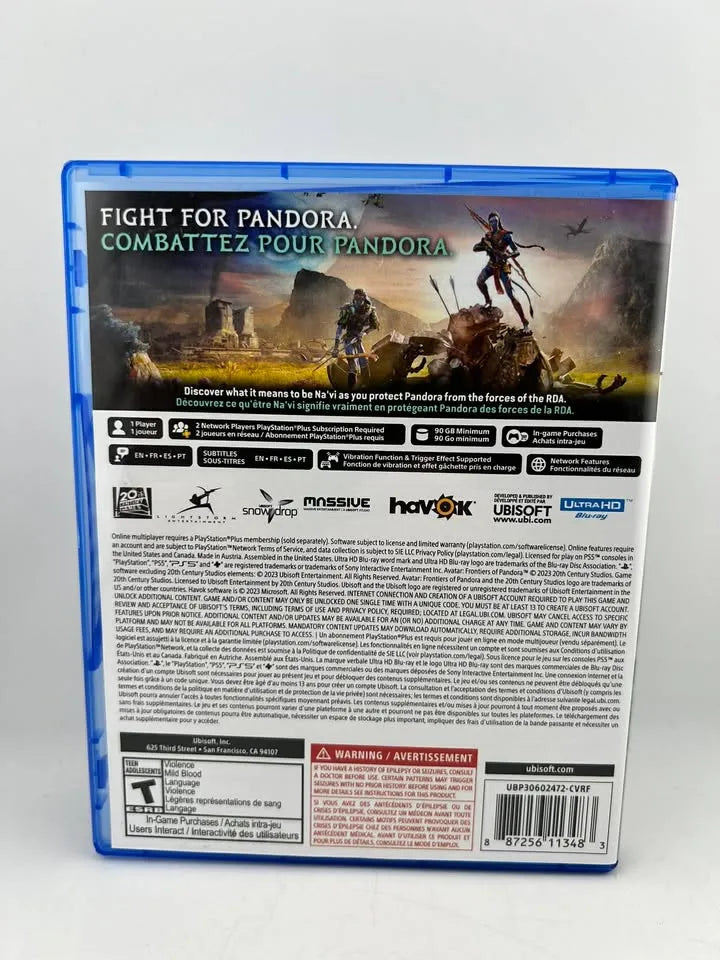 Avatar: Frontiers of Pandora Playstation 5 PS5
