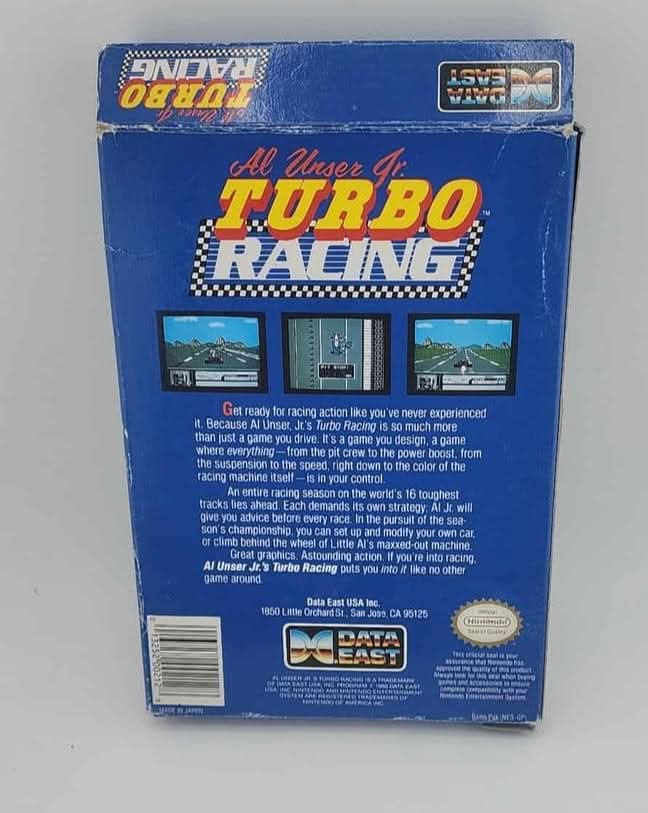 Al Unser Jr. Turbo Racing En Boite Nintendo NES data east