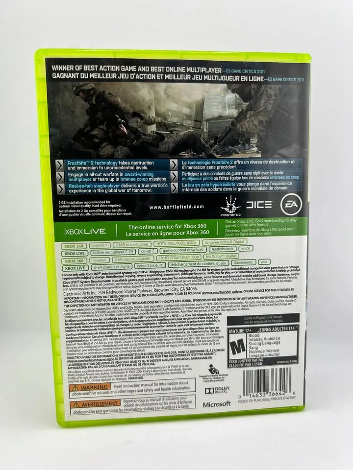 Battlefield 3 Platinum Hits Xbox 360 X360