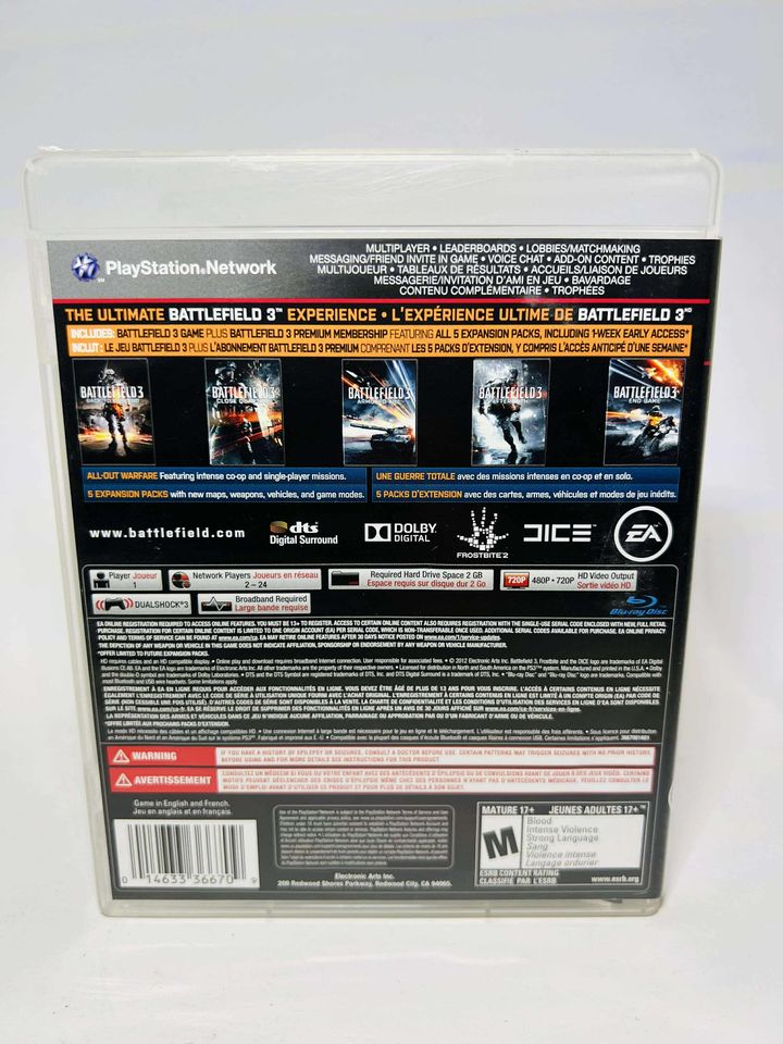 BATTLEFIELD 3 PREMIUM EDITION (PLAYSTATION 3 PS3) - jeux video game-x