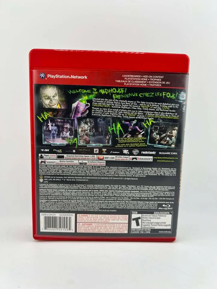 Batman: Arkham Asylum Game of the Year Greatest Hits Playstation 3 PS3