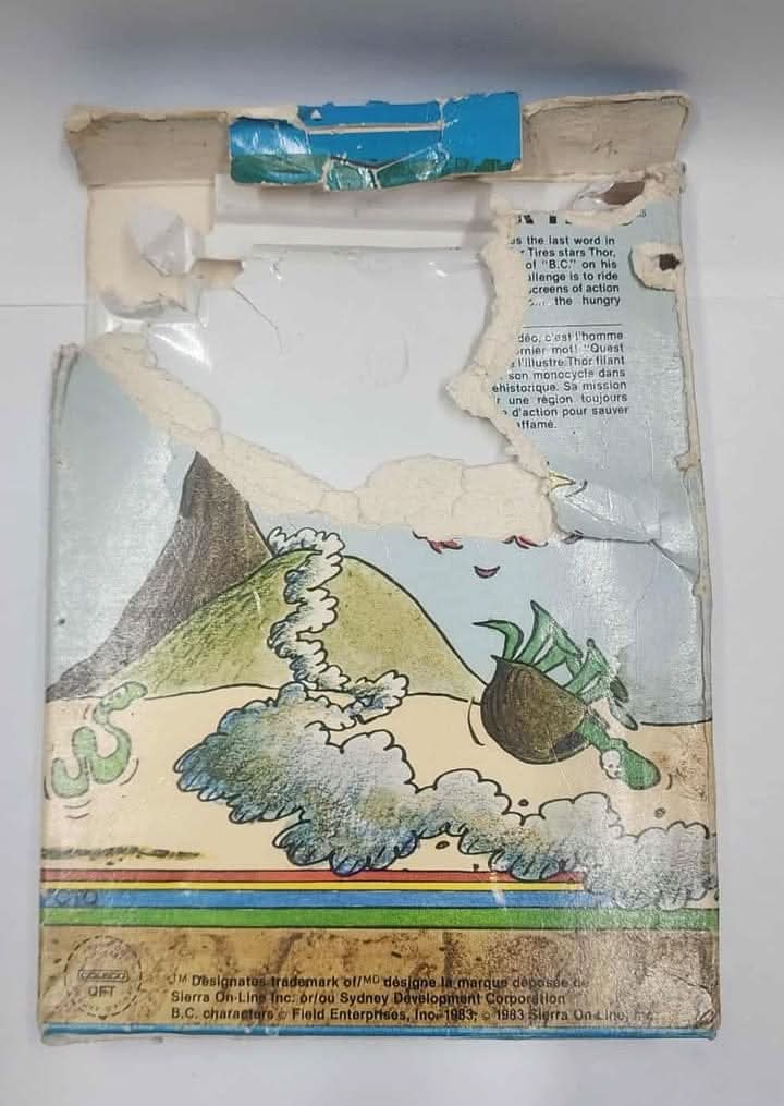 B.C.'S QUEST FOR TIRES COLECOVISION CV jeux video game-x