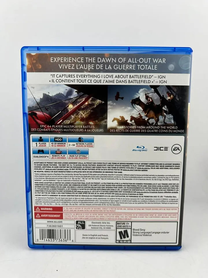 Battlefield 1 Playstation 4 PS4