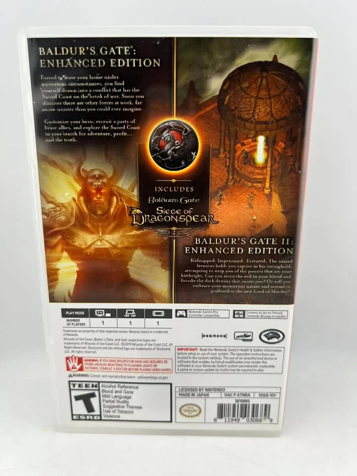 Baldur's Gate 1 & 2 Enhanced Edition Nintendo Switch