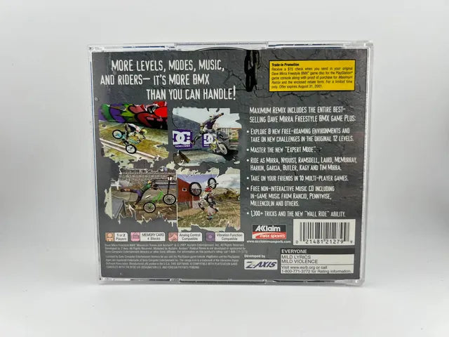 Dave Mirra Freestyle BMX Maximum Remix Playstation PS1