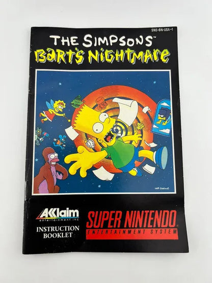 The Simpsons Bart's Nightmare Super Nintendo SNES