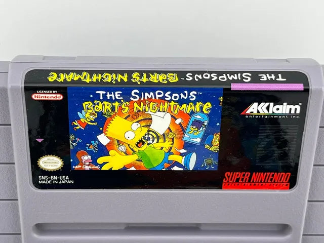 The Simpsons Bart's Nightmare Super Nintendo SNES