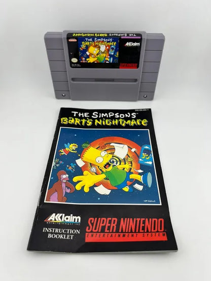 The Simpsons Bart's Nightmare Super Nintendo SNES