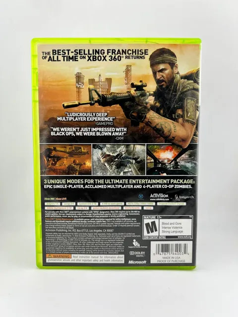 Call Of Duty Black Ops Xbox 360 X360